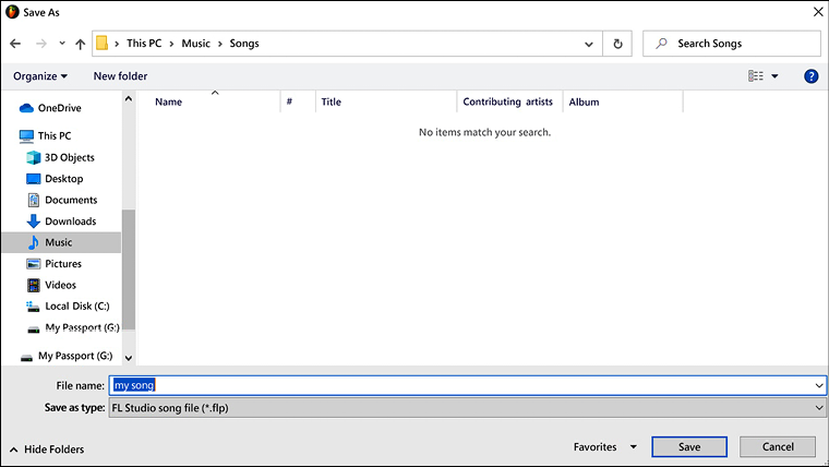 Figure 1.24 – Saving the song
