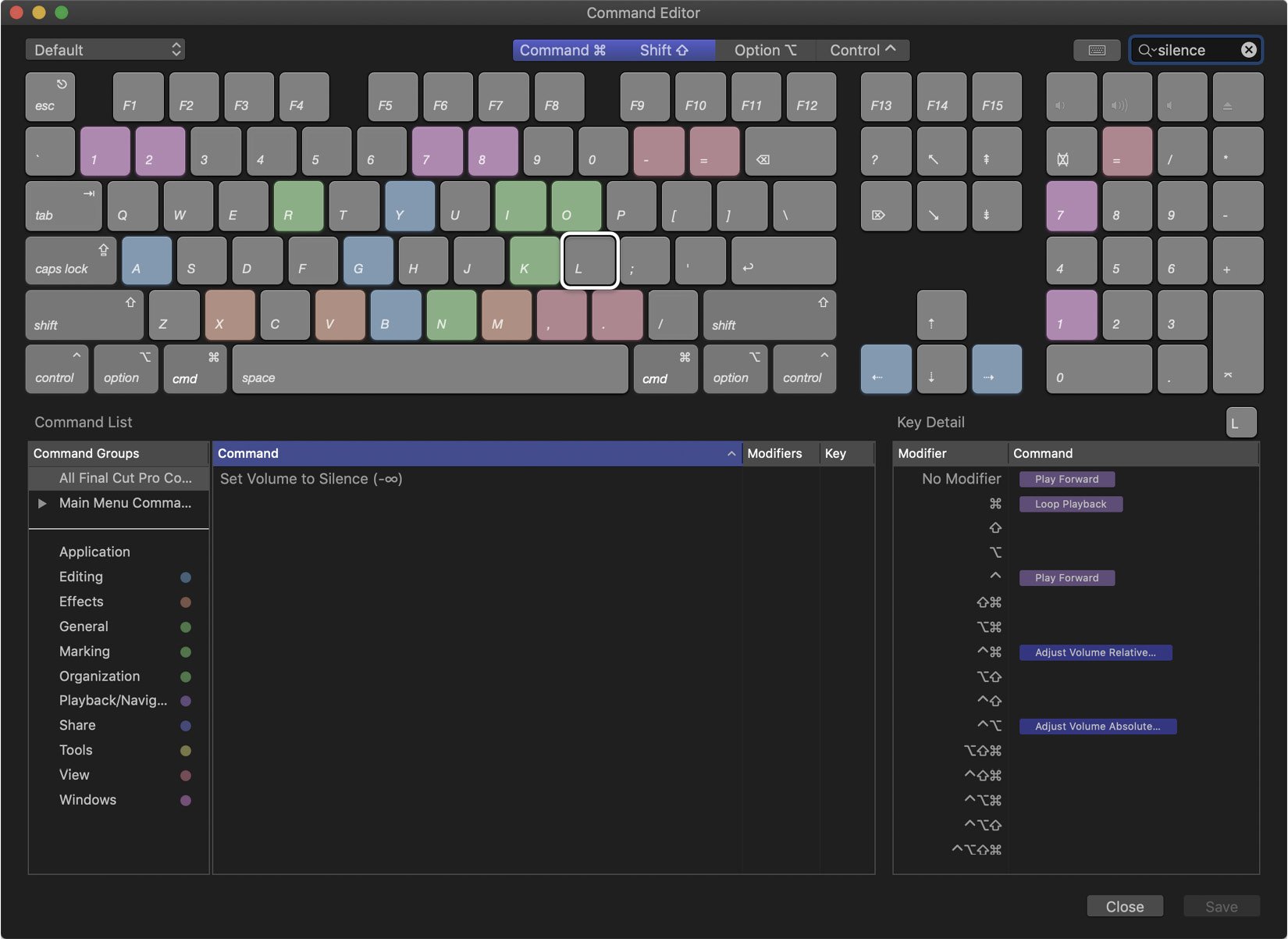 Figure 1.15: The Command Editor create your own shortcuts