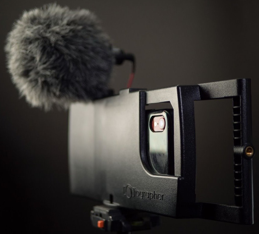 Figure 2.7: There are many ways to mount a phone on a tripod; this is a good one