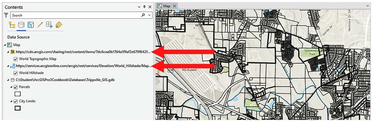 Figure 2.13 – Basemap sources from ArcGIS Online