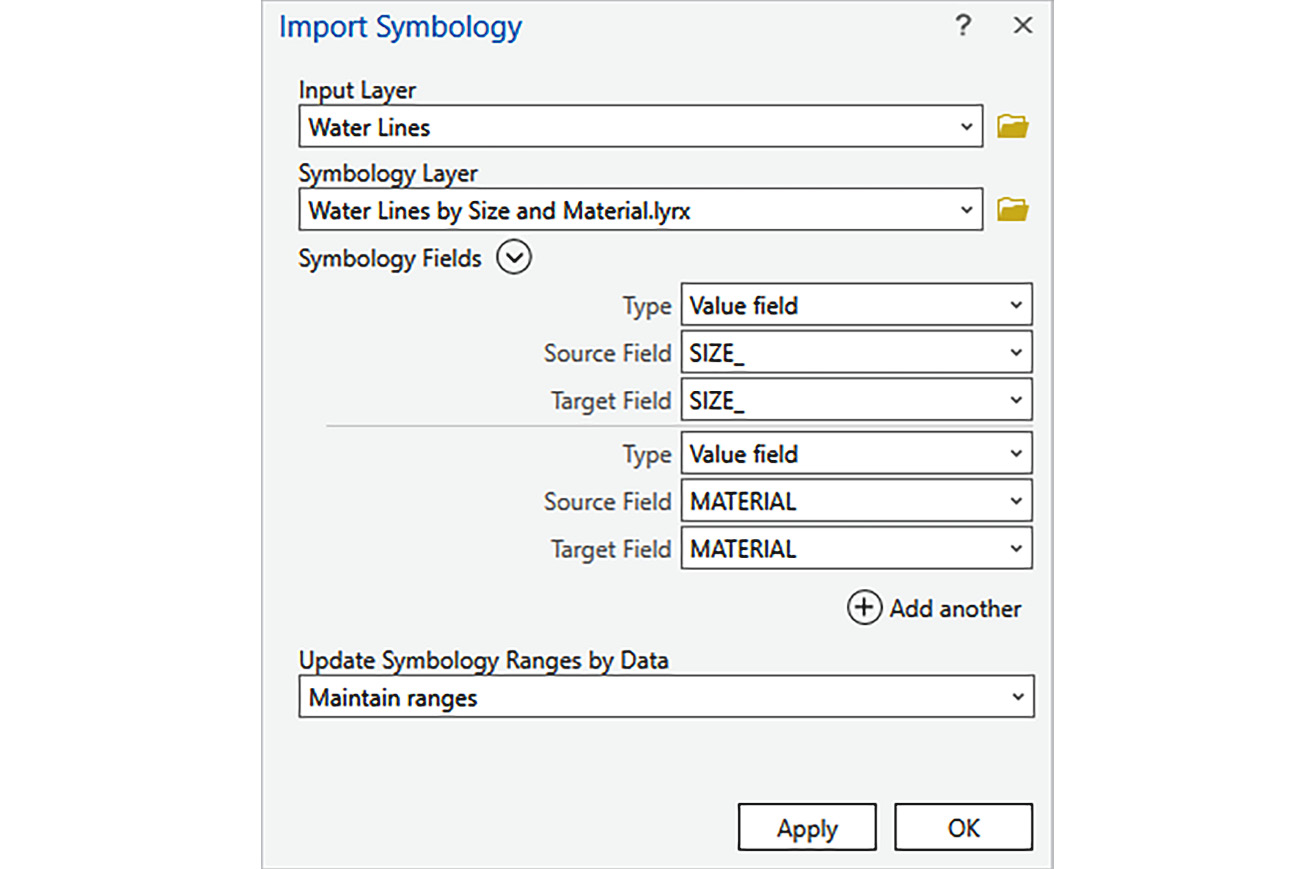 Figure 2.17 – The Import Symbology tool with completed parameters