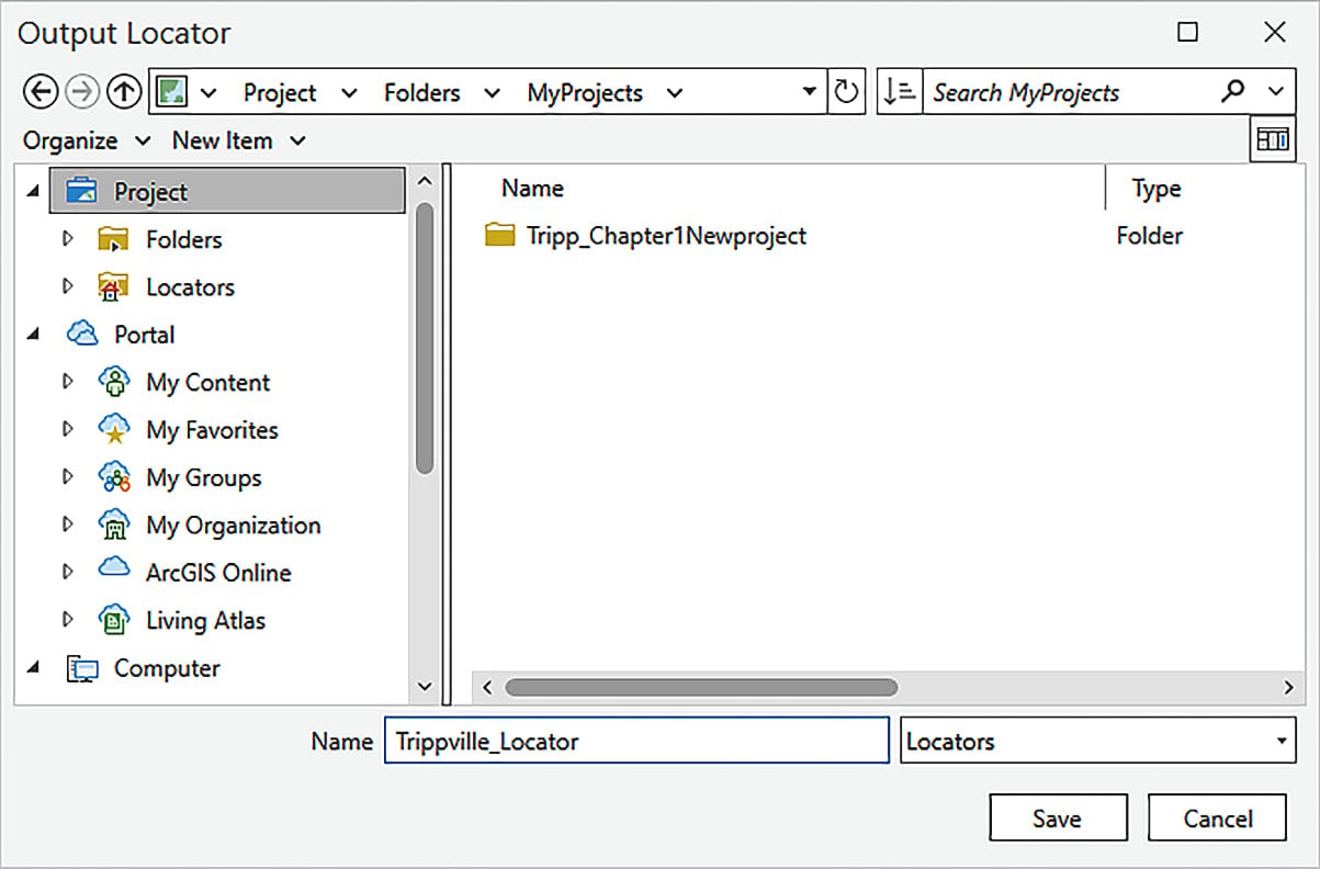 Figure 2.25 – Naming the new locator and creating it