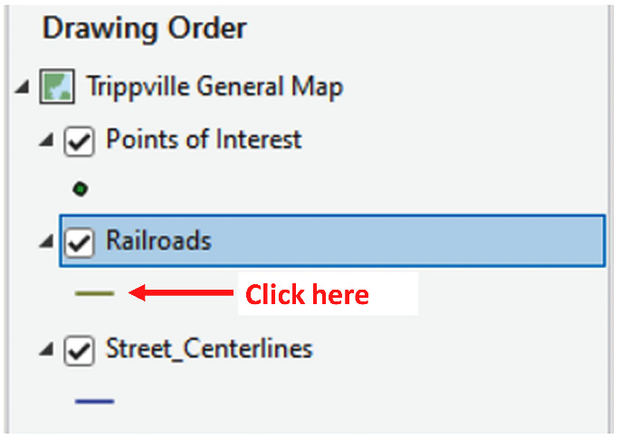 Figure 2.7 – Clicking on the symbol﻿ patch to open the Symbology pane