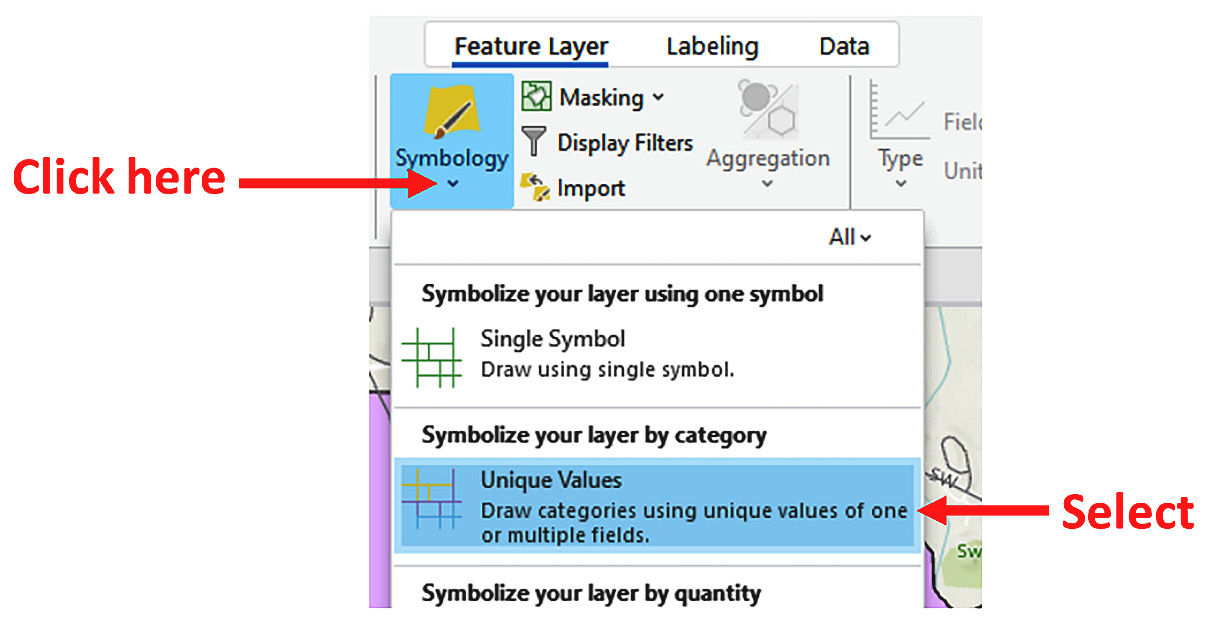 Figure 2.8 – Selecting Unique Values for symbology