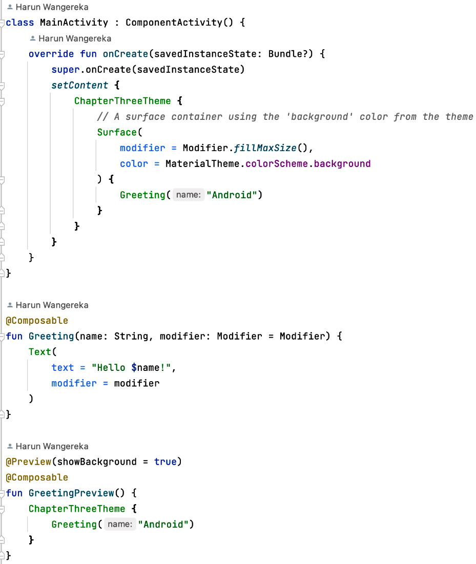 Figure 3.1 – Compose UI