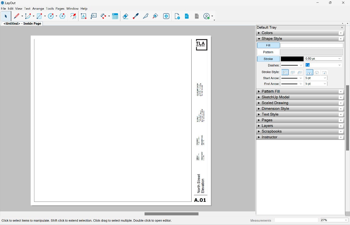 Figure 12.7: LayOut’s workspace