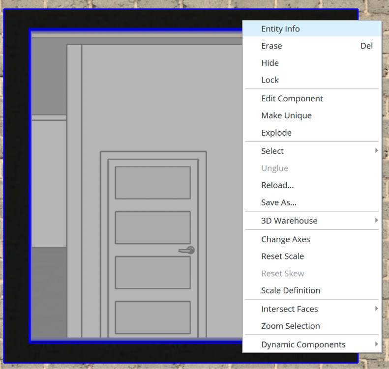 Figure 1.9: Context menu (accessed by using a right-click on a component)