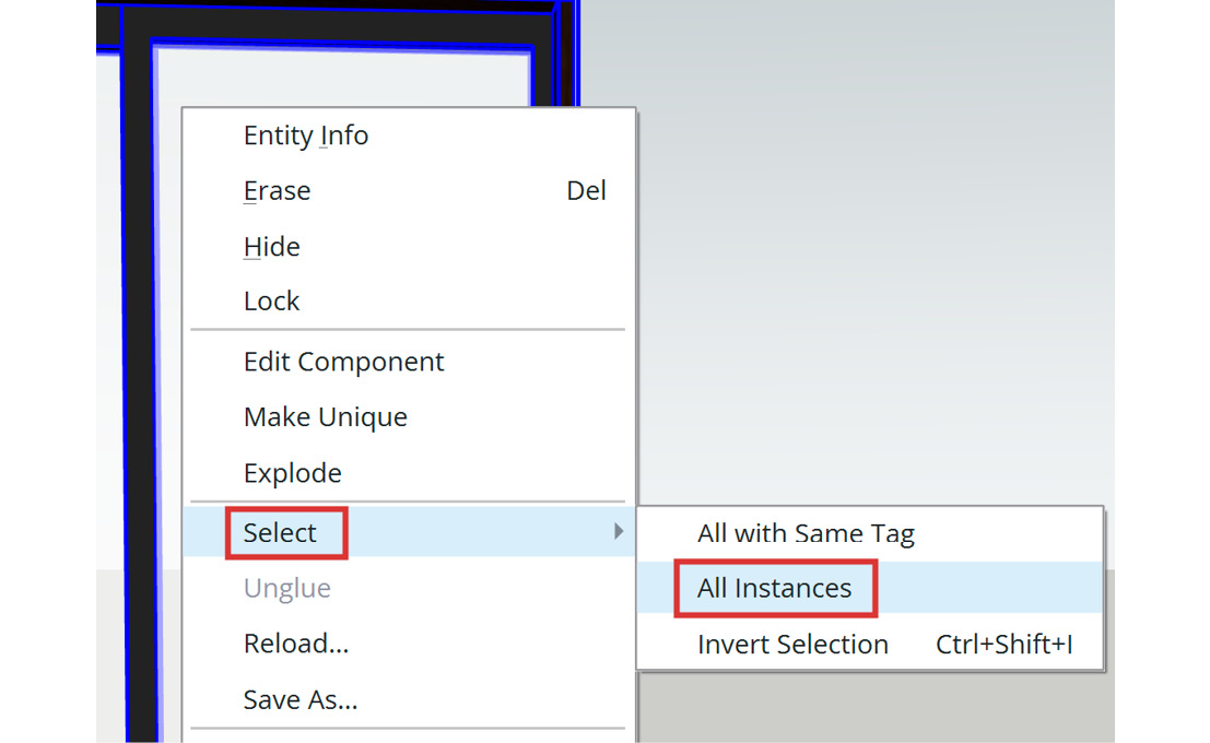 Figure 1.26: Right-click | Select | All Instances