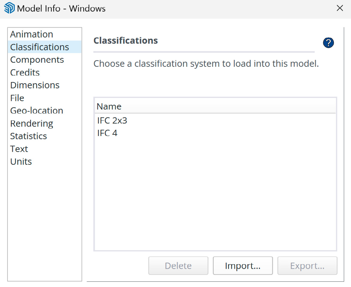 Figure 1.33: After loading the classifications that come with the Architectural Template