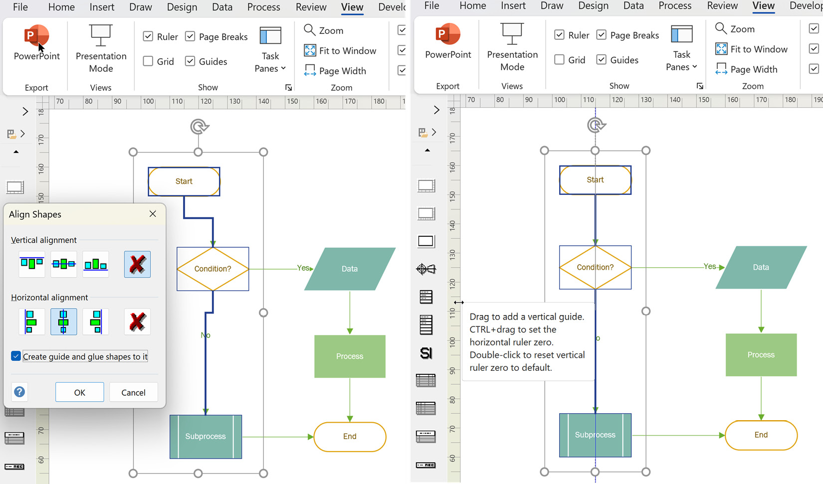 Figure 6.8 – The Align Shapes dialog