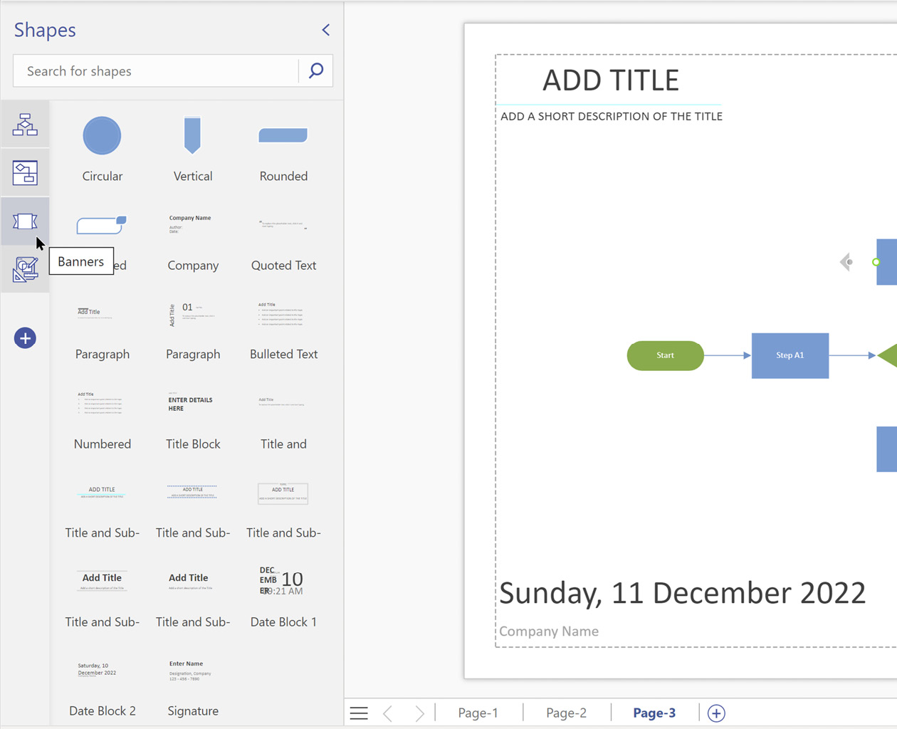 Figure 6.17 – Titles in online Visio