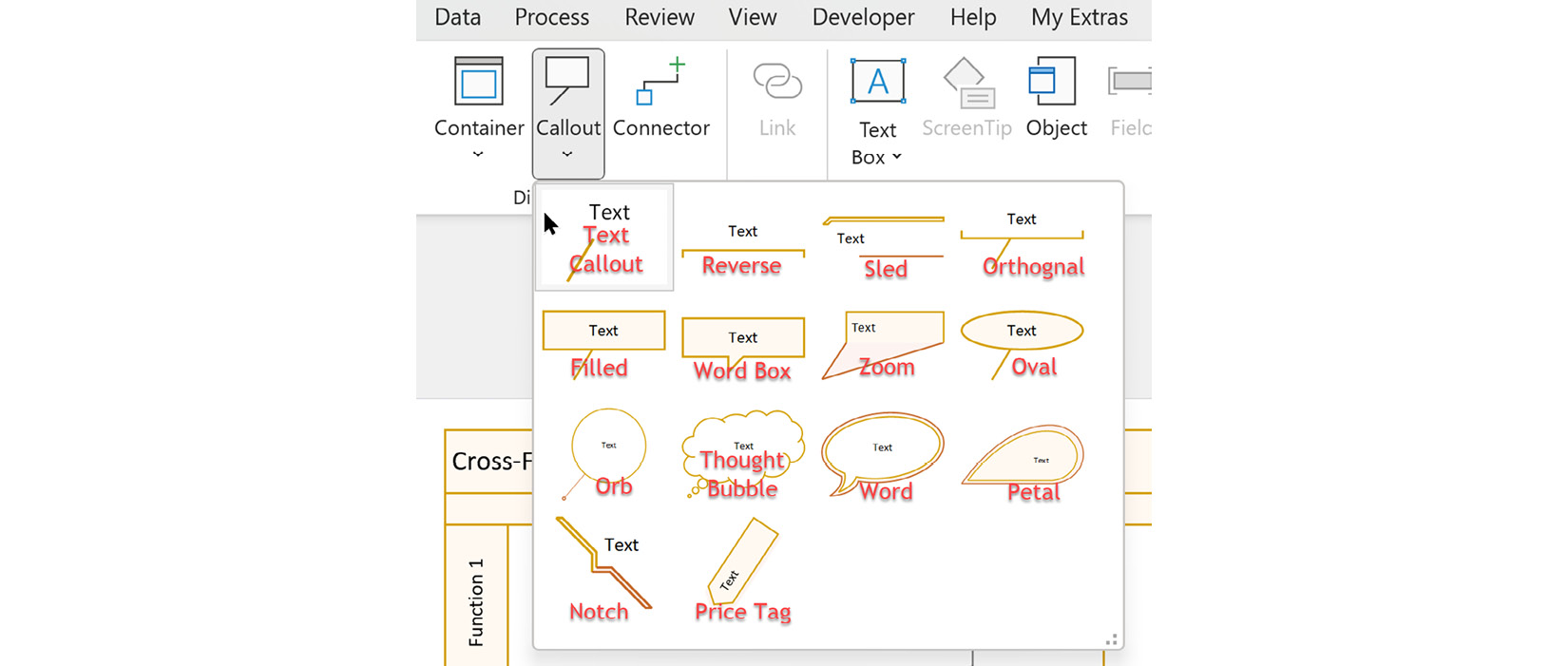 Figure 11.17 – The built-in callouts