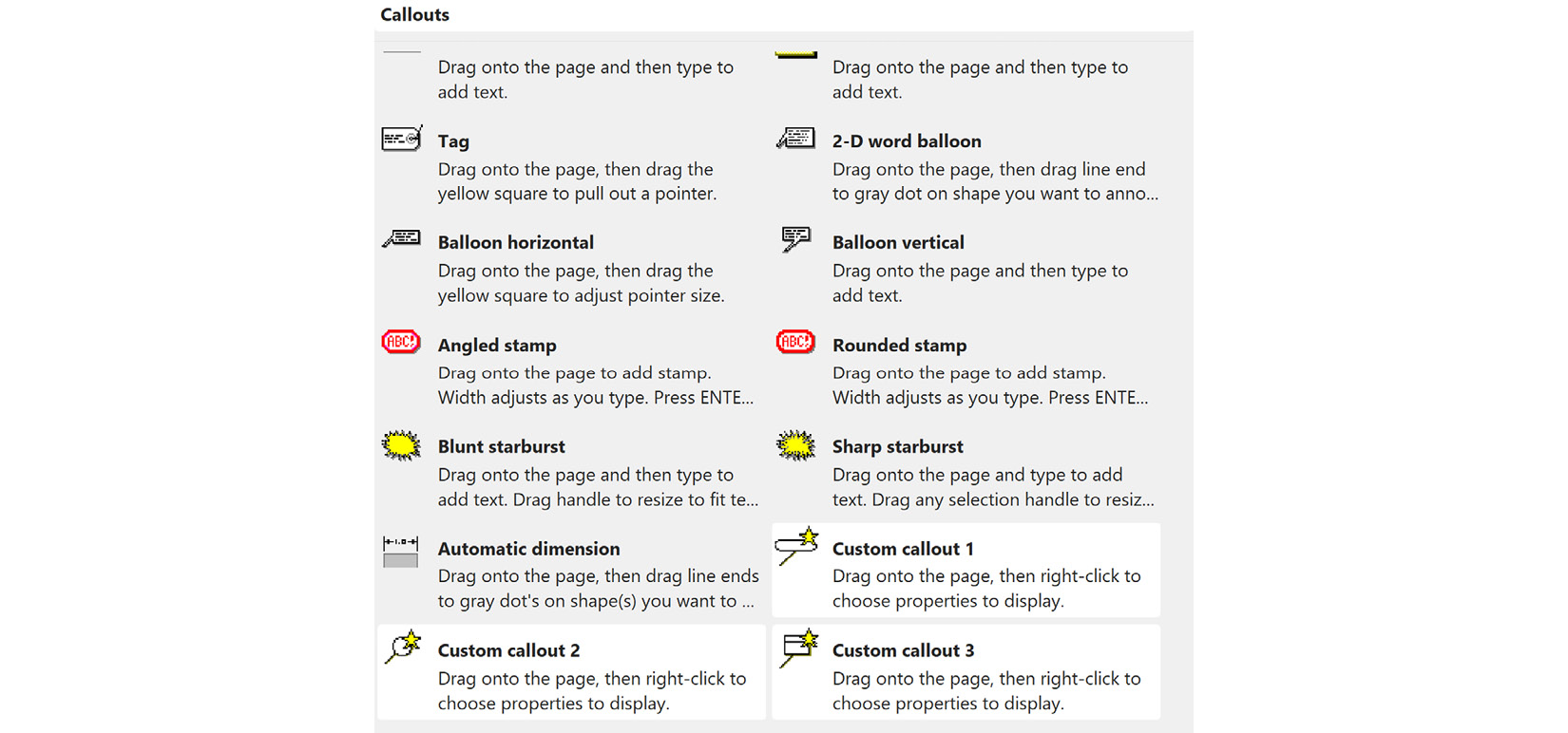 Figure 11.18 – The Callouts stencil