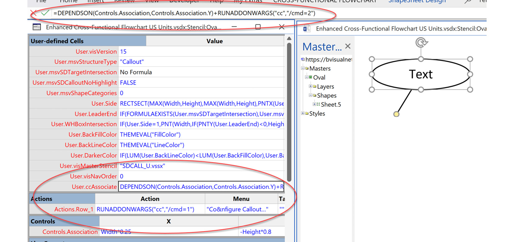 Figure 11.19 – Enhancing a callout master shape