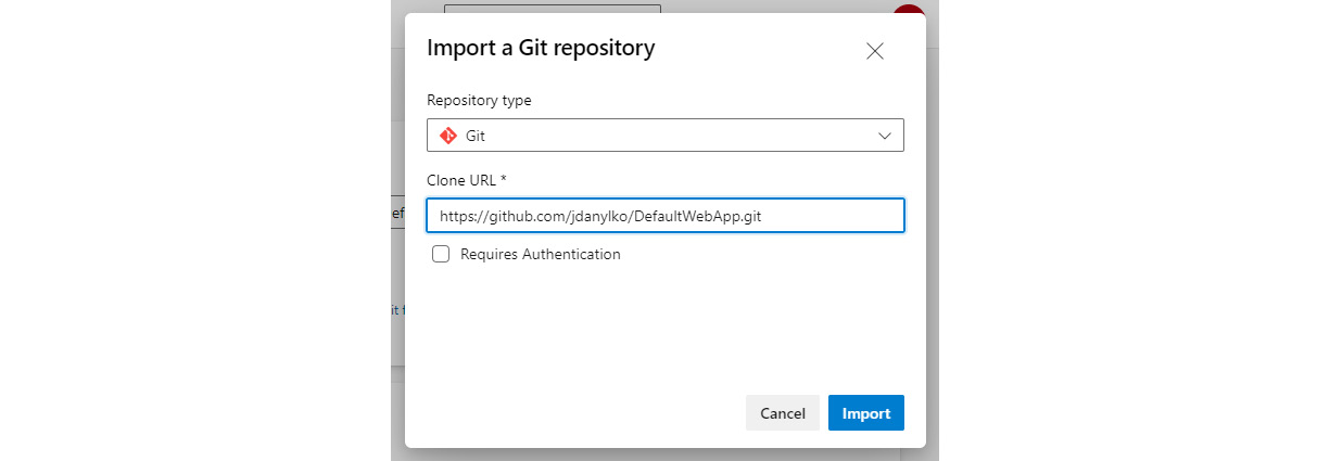 Figure 2.4 – Identifying the repository Azure Pipelines will use