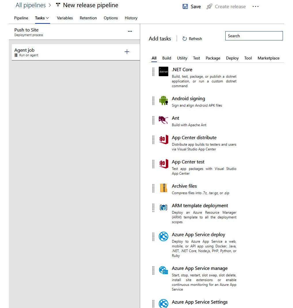 Figure 2.11 – Stages allow you to add any number of tasks