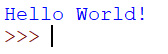 Figure 1.3 – The Hello World! Python program