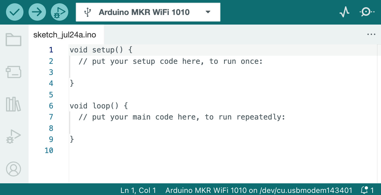 Figure 1.5 – The IDE in the ready state