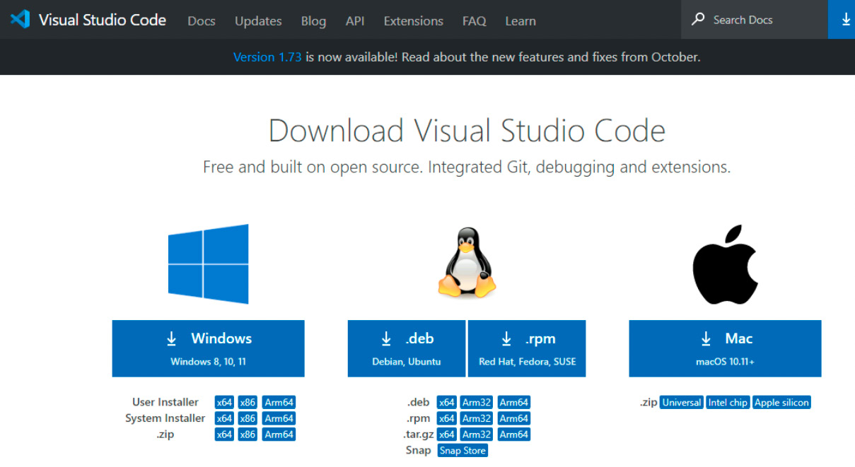 Figure 1.35 – VS Code – download page
