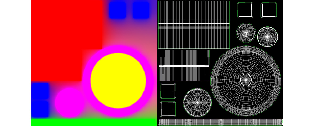 Figure 2.7 – Another texture used for masking, where each color is meant to separate different materials