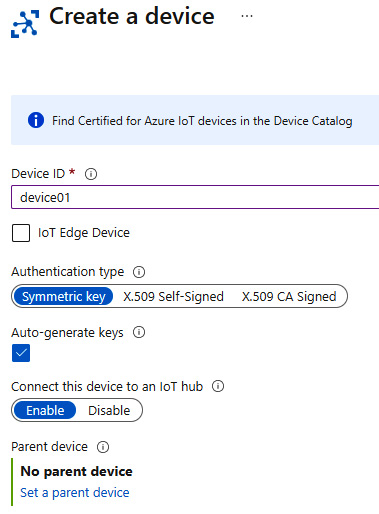 Figure 1.7 – Creating an IoT device
