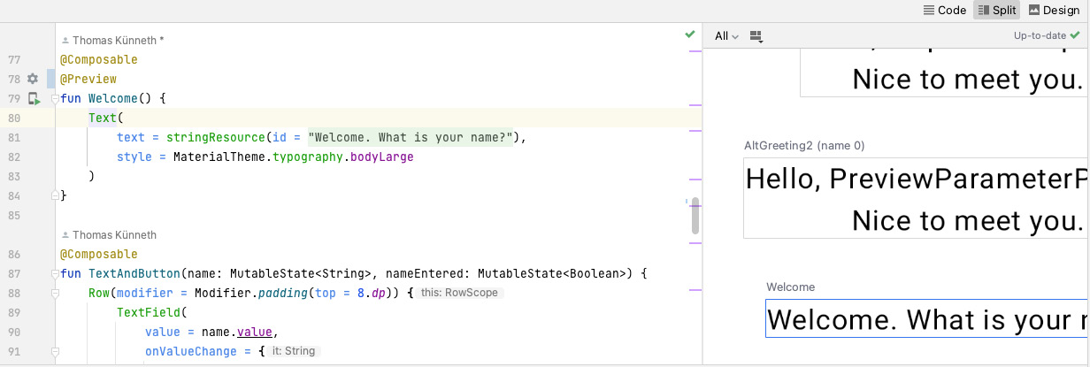 Figure 1.2 – Compose preview (Split mode)