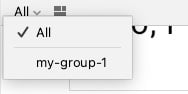 Figure 1.5 – Switching between groups