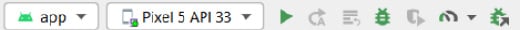 Figure 1.8 – Android Studio toolbar elements to launch an app