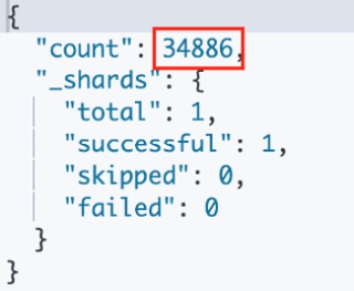 Figure 2.21 – A count of the documents in bulk-indexed movies