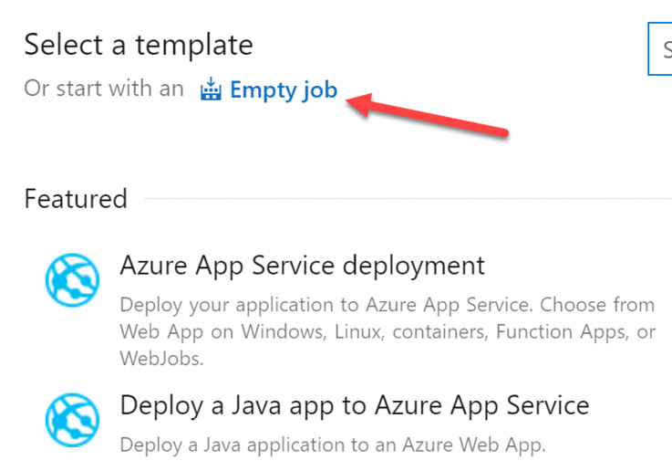 Figure 12.24 – Azure Pipelines – Empty job