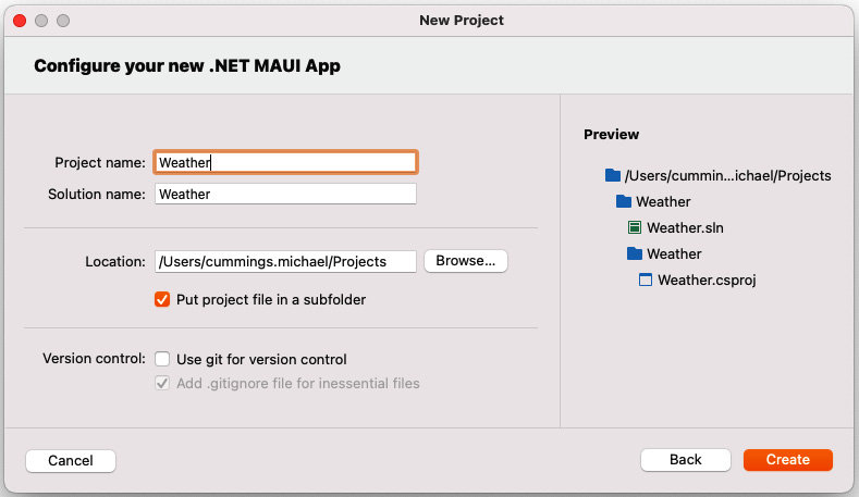 Figure 8.4 – Naming the new app