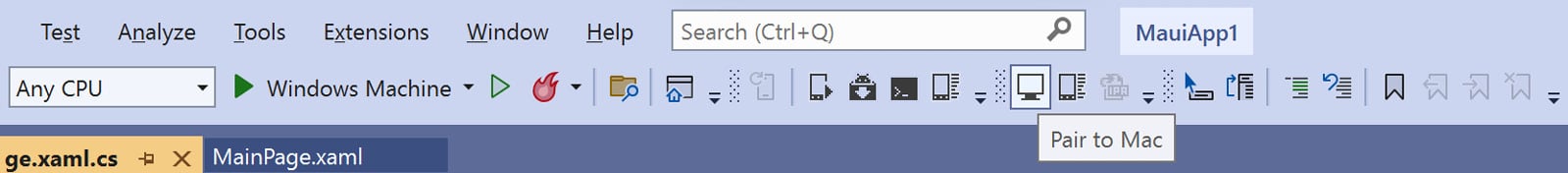 Figure 1.16 – Pair to Mac button