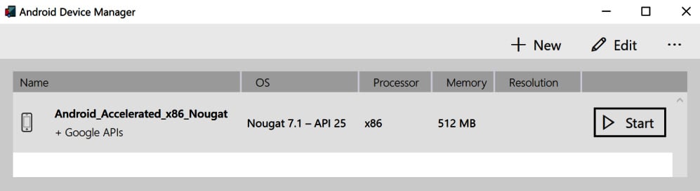 Figure 1.26 – Android Device Manager