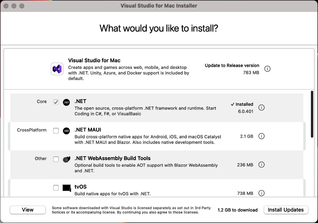 Figure 1.9 – Visual Studio f﻿﻿or Mac installer