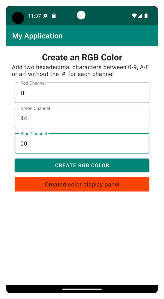 Figure 1.25 – Output when the color is displayed