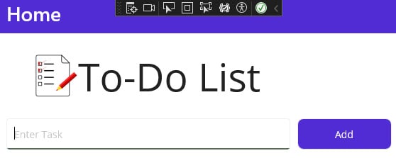 Figure 13.1: The to-do list home page