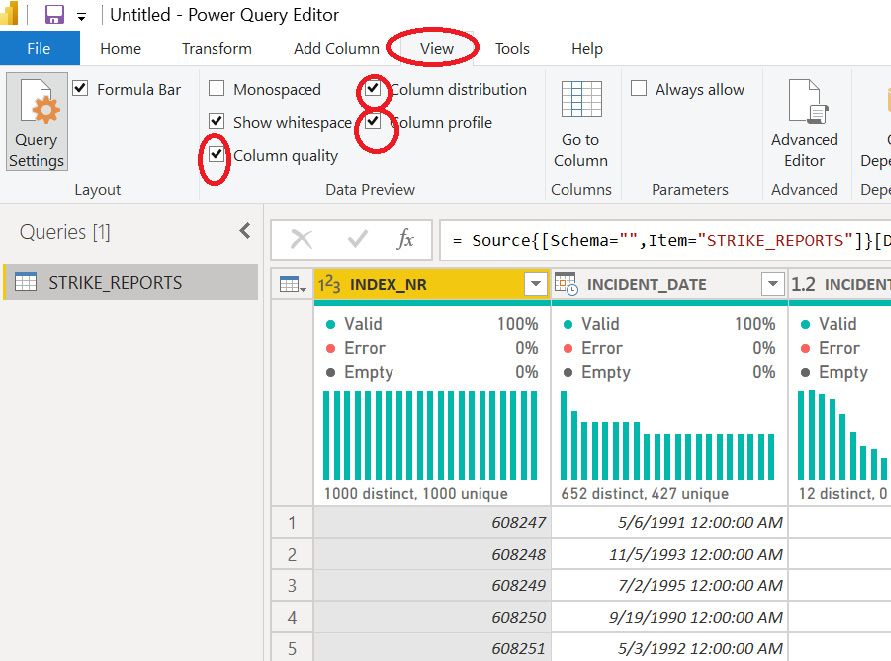 Figure 1.5 – Data Preview features in Power Query