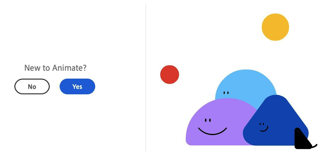 Figure 1.15 – The New to Animate? decision dialog