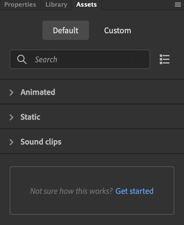 Figure 1.20 – The Assets panel