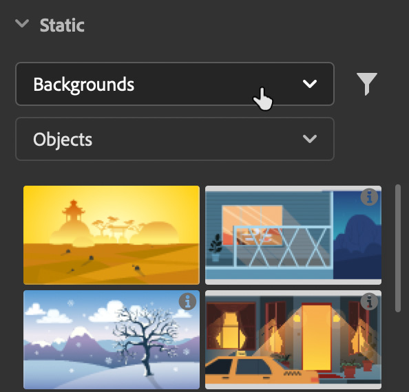 Figure 1.21 – Viewing static backgrounds