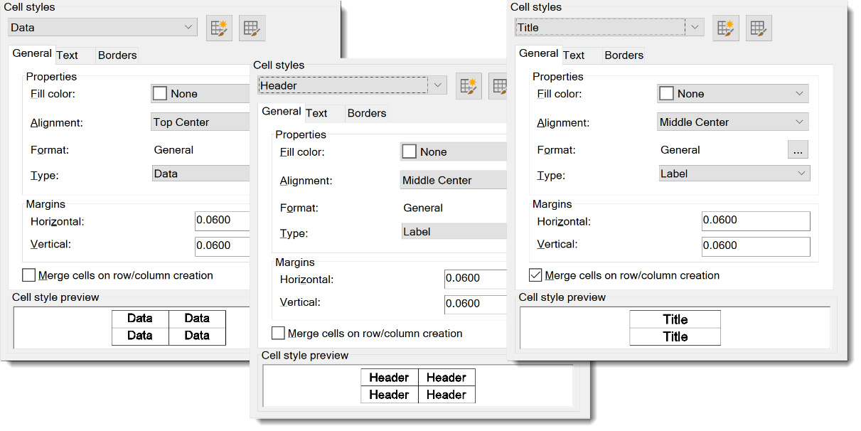 Figure 5.39: Cell Styles – Data, Header, and Title