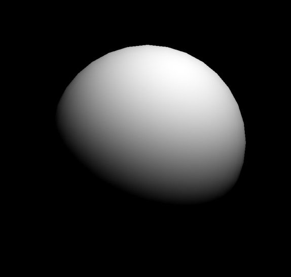 Figure 1.1 – A basic diffuse lighting of a 3D sphere