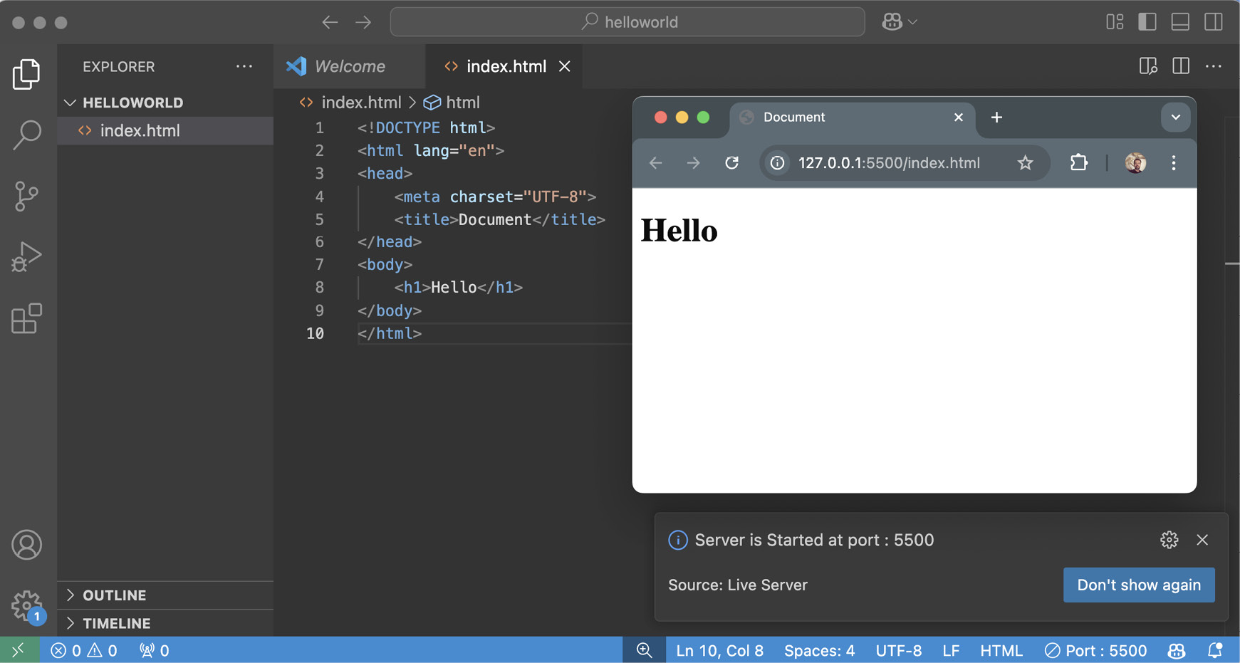 Figure 1.4 – Creating a project in Visual Studio Code