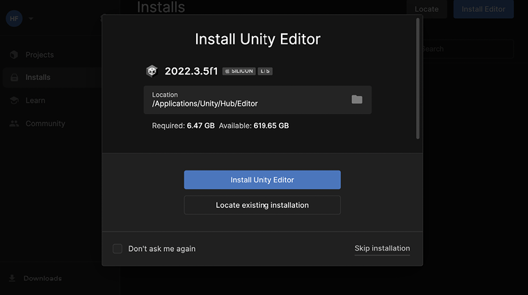 Project Templates - Unity Manual