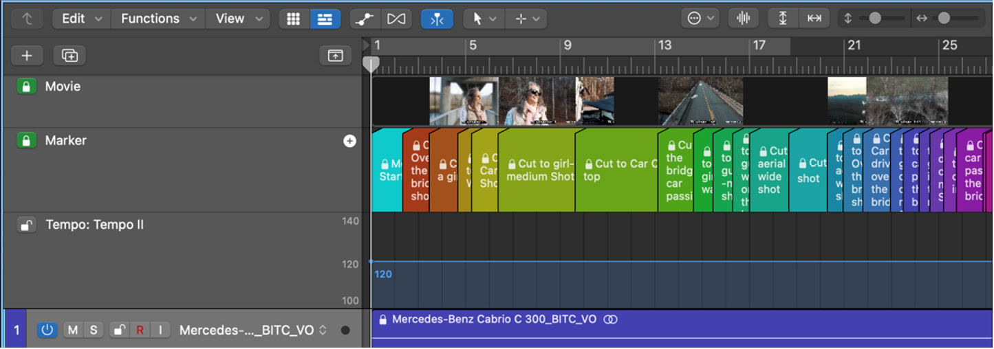 Figure 7.31: Arrange window with default tempo