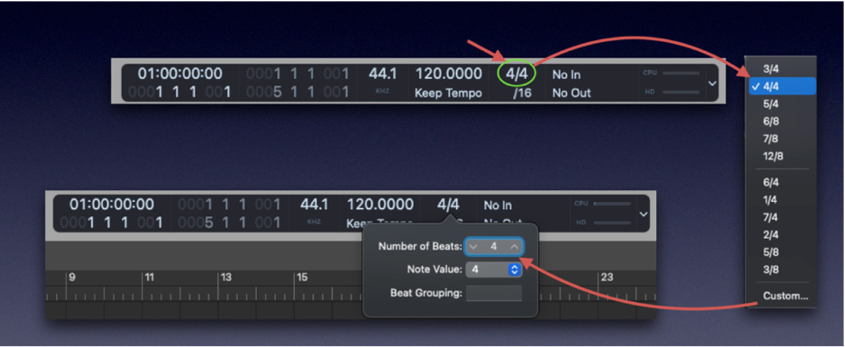 Figure 9.1: The Logic Pro LCD display