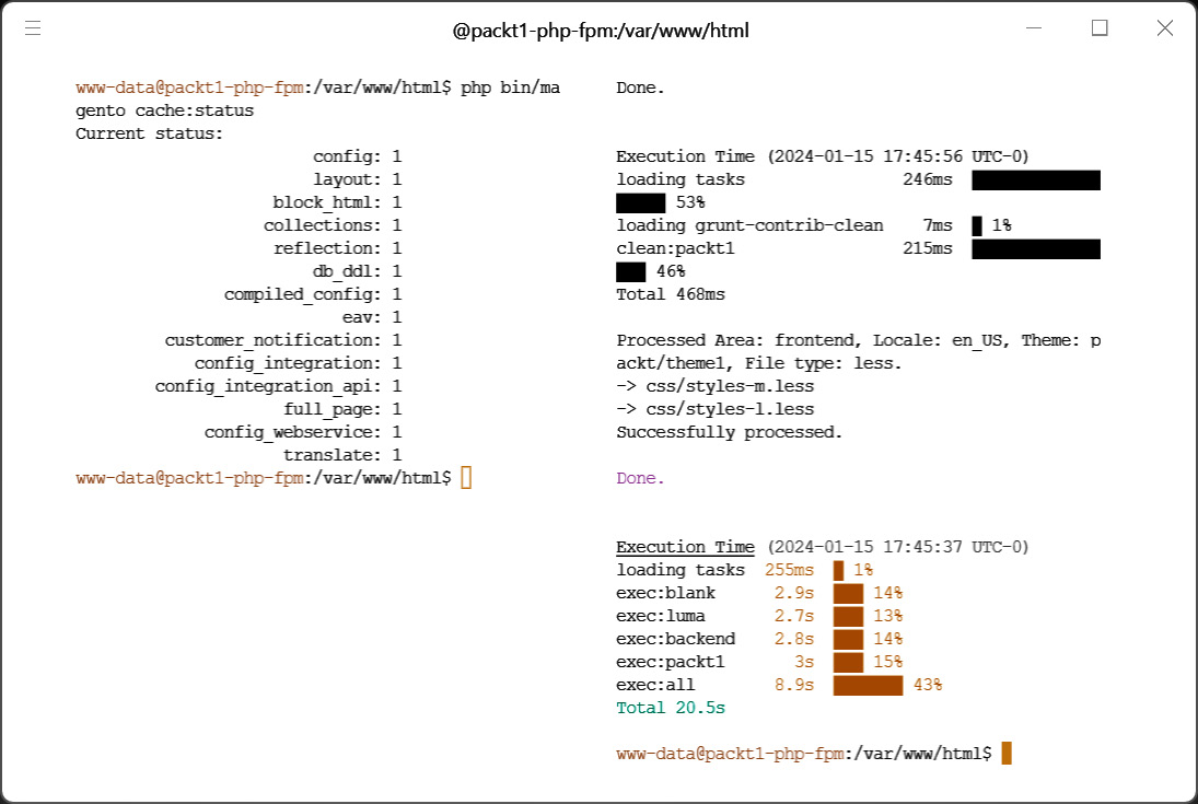 Figure 1.20 – Terminals split in a window