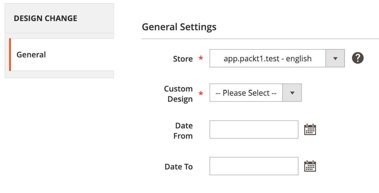 Figure 12.16 – The DESIGN CHANGE form