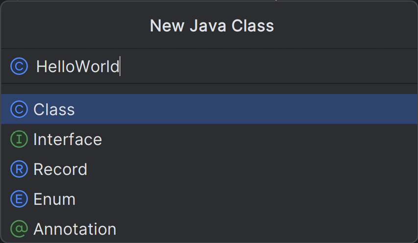 Figure 1.10 – Call the class ”HelloWorld”