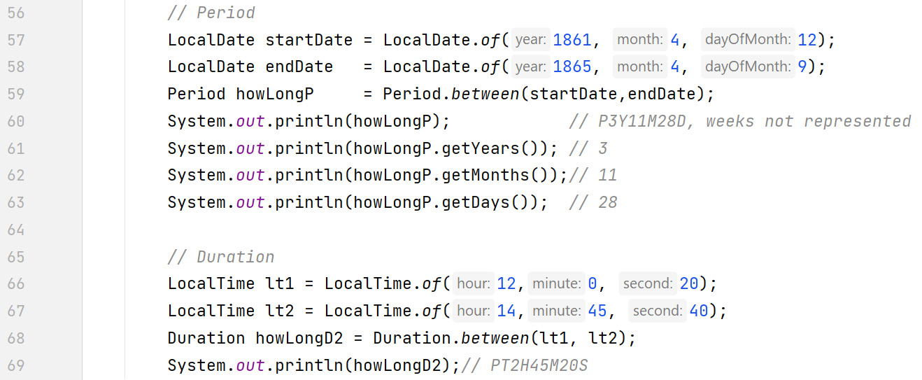 Figure 12.23 – An example using Period and Duration